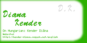 diana kender business card